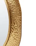 Miniatyrbild 5 av 5: Väggspegel Metall Guld ⌀ 68 cm Väggmonterad Dekorativ Spegel Modern Stil Hängande Dekor Vardagsrum Sovrum Hall