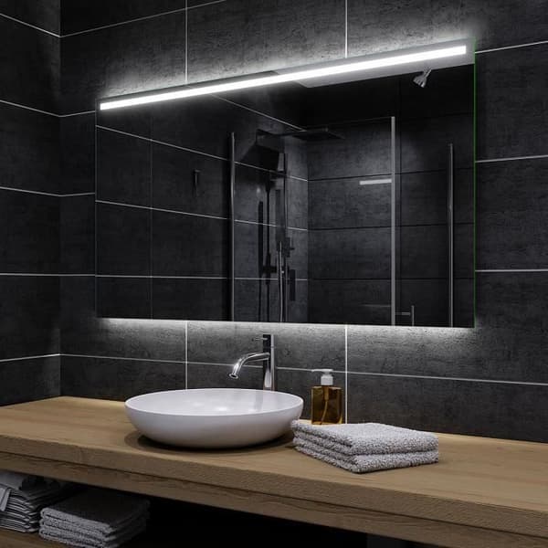 Alasta Paris LED spegel 120x50 cm - AGC MIROX glas - 12V LED - Vit