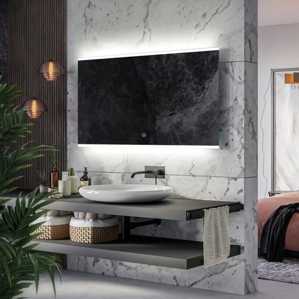 Alasta, LED Spegel med Touch Switch, Brasil 100x90 cm