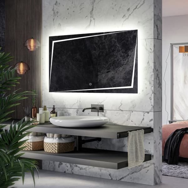 LED Spegel med Touch Switch ALASTA Berlin 190x90 cm