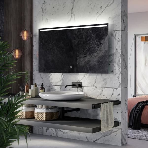 Alasta, LED-spegel med Touch Switch, Giza 200x80 cm