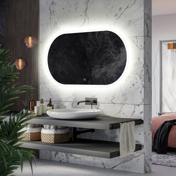 Alasta, LED Spegel med Touch Switch, Hamburg 120x100 cm