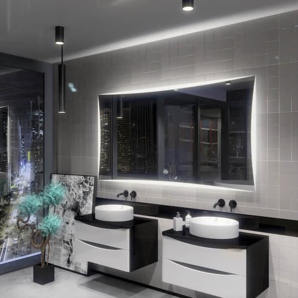 LED Spegel med Touch Switch - ALASTA - Lissabon 140x60 cm