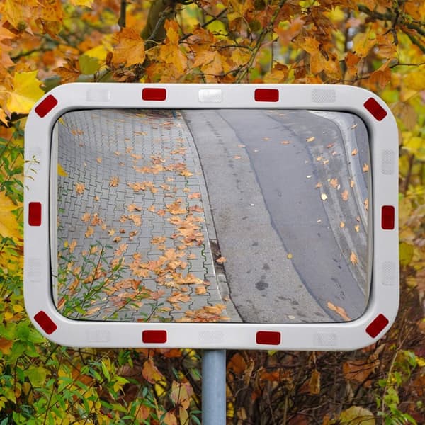 Säkerhet spegel Traffic spegel spegel monitor med reflektorer 40x60 cm