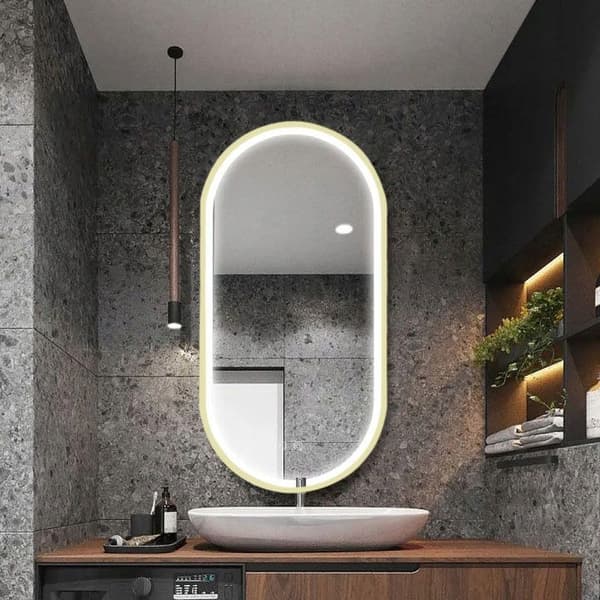 LED-peili OVL kulta 50x100 cm