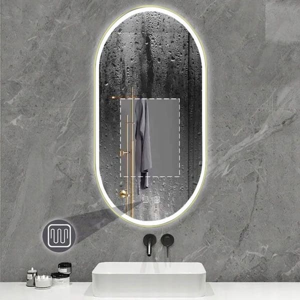 LED-peili OVL kulta 50x100 cm