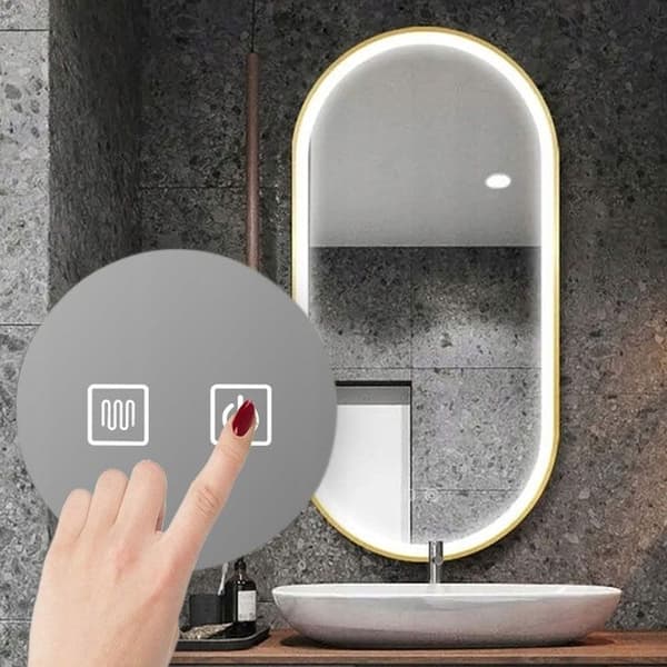 LED-peili OVL kulta 50x100 cm
