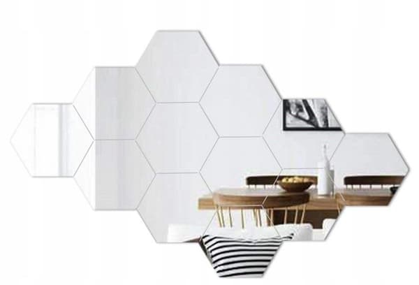 Spejl Hexagon 380515 sæt 8 stk