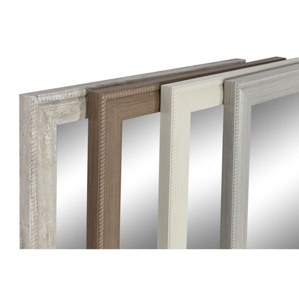 Väggspegel Home ESPRIT Vit Brun Beige Grå Glas polystyren 36 x 2 x 125 cm (4 antal)