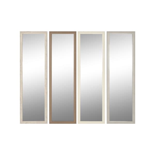Väggspegel Home ESPRIT Vit Brun Beige Grå Glas polystyren 36 x 2 x 125 cm (4 antal)