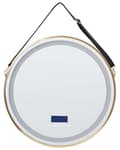Miniatyrbild 1 av 8: Belyst LED-badrumsspegel Rund 60 x 60 cm Glamour med Bluetooth-högtalare