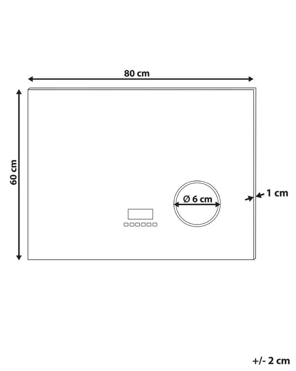 Upplyst LED-badrumsspegel Rektangulär 60 x 80 cm Glamour med Bluetooth-högtalare Förstoringsglas