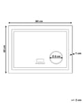 Miniatyrbild 3 av 8: Upplyst LED-badrumsspegel Rektangulär 60 x 80 cm Glamour med Bluetooth-högtalare Förstoringsglas