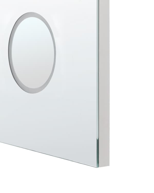 Baderomsspeil med LED-lampe Rektangulært 60 x 80 cm Glamour med Bluetooth-høyttalerforstørrelse Moderne Minimalistisk