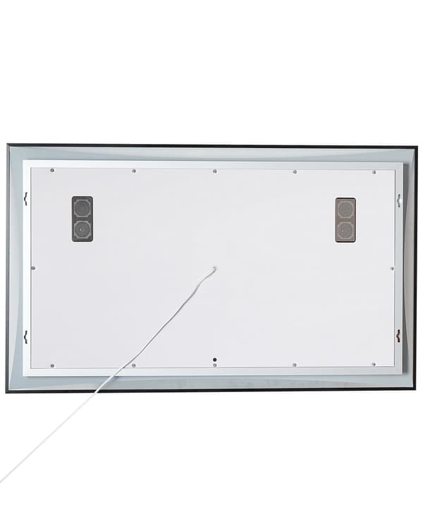 Baderomsspeil med LED-lampe Rektangulært 100 x 60 cm Glamour med Bluetooth-høyttalerforstørrelse