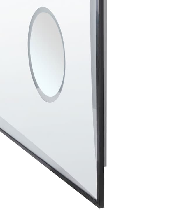 Baderomsspeil med LED-lampe Rektangulært 100 x 60 cm Glamour med Bluetooth-høyttalerforstørrelse