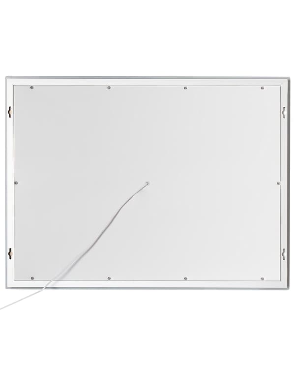 Baderomsspeil med LED-belysning Rektangulært 80 x 60 cm Glamour med Antidugg-funksjon Fargerike lys