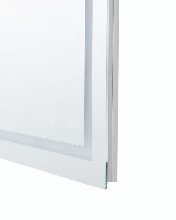 Baderomsspeil med LED-belysning Rektangulært 80 x 60 cm Glamour med Antidugg-funksjon Fargerike lys