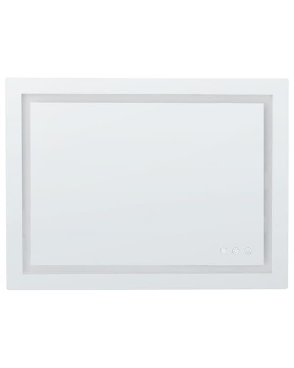 Baderomsspeil med LED-belysning Rektangulært 80 x 60 cm Glamour med Antidugg-funksjon Fargerike lys