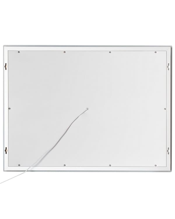 Peili hopea lasi alumiini PVC 80 x 60 cm suorakulmio LED-valo kosketuskytkin huurtumisenesto seinälle kylpyhuoneen