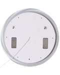 Pikkukuva 5 / 9: Seinäpeili hopea alumiini lasi PVC ⌀ 60 cm Bluetooth-kaiuttimella LED-valolla diginäytöllä seinälle pyöreä kylpyhuoneen