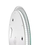 Pikkukuva 8 / 9: Seinäpeili hopea alumiini lasi PVC ⌀ 60 cm Bluetooth-kaiuttimella LED-valolla diginäytöllä seinälle pyöreä kylpyhuoneen