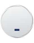 Pikkukuva 1 / 9: Seinäpeili hopea alumiini lasi PVC ⌀ 60 cm Bluetooth-kaiuttimella LED-valolla diginäytöllä seinälle pyöreä kylpyhuoneen