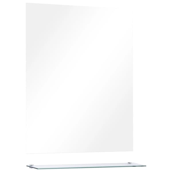vægspejl med hylde 50 x 60 cm hærdet glas