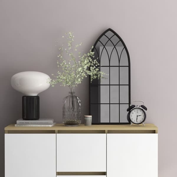 spejl 70x30 cm jern sort