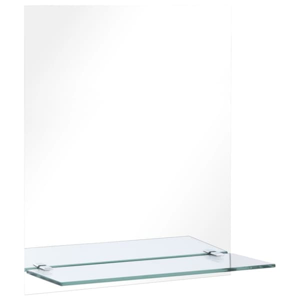 vægspejl med hylde 20x40 cm hærdet glas