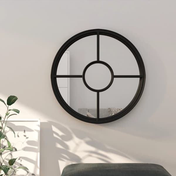 spejl 60x4 cm rundt jern sort