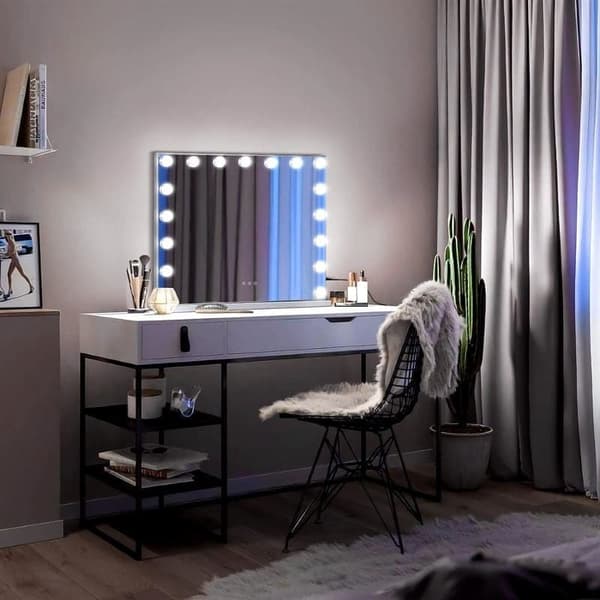 UNIQ Vanity XL Hollywood -peili 15 LED-valolla ja kosketustoiminnolla - Meikkipeili valaistuksella - Hollywood Mirror