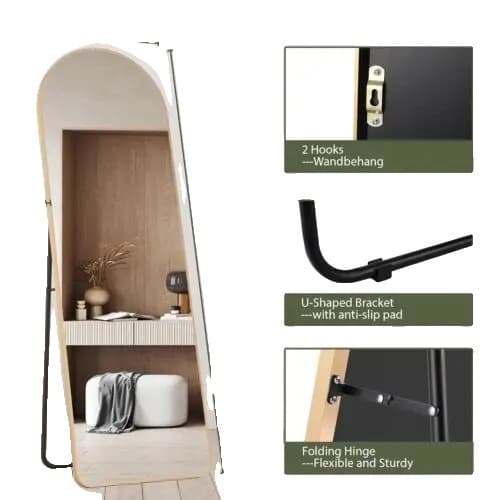 Helspegel i full längd, rektangulär form, modern design,Gul Rund vinkel