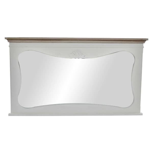 Väggspegel DKD Home Decor Vit Naturell 105 x 64 x 4,5 cm