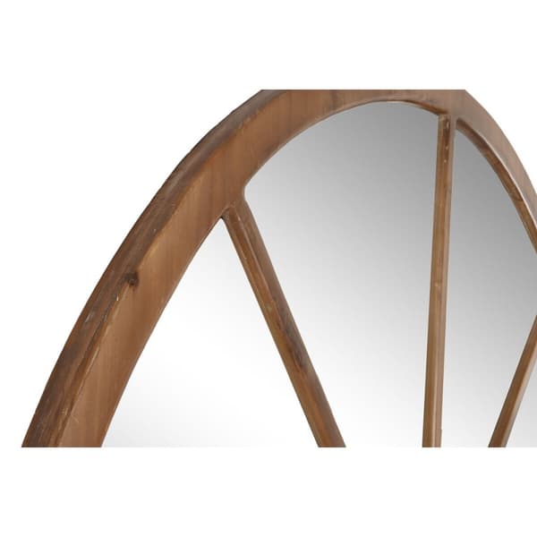 Väggspegel Home ESPRIT Naturell Glas Gran Speglar Neoklassisk Fönster 150 x 3,5 x 186 cm