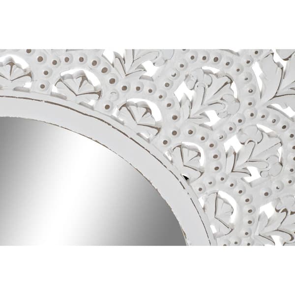 Väggspegel Home ESPRIT Vit Indier Avskalad 89 x 2 x 89 cm