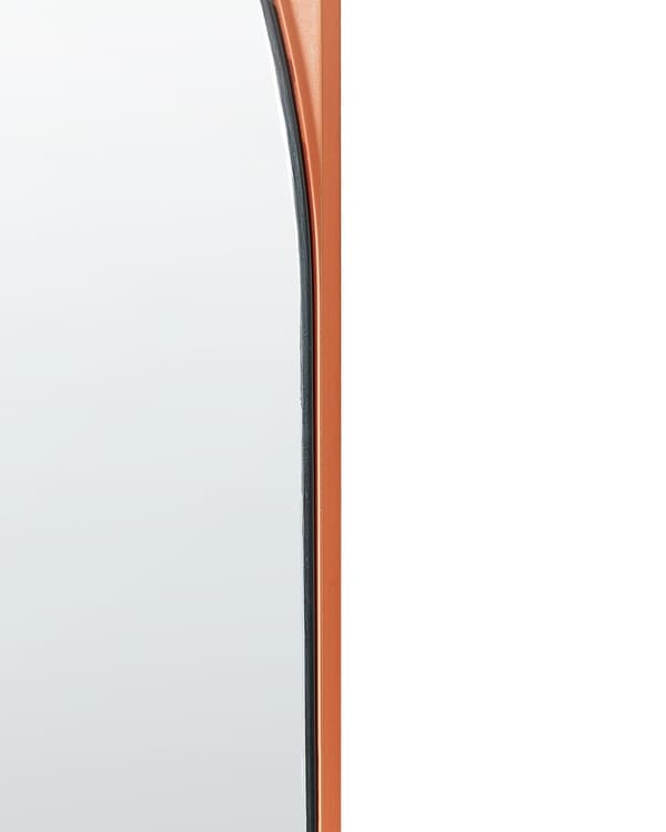 Väggspegel Orange 55 x 140 cm Oval Form Hängande Spegel Halldekoration