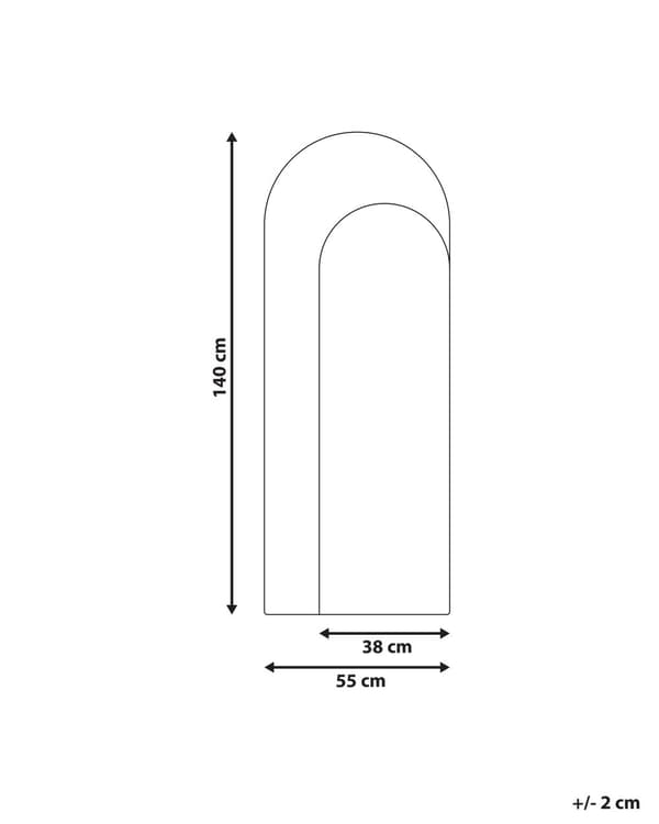 Veggspeil Oransje 55 x 140 cm Oval form Hengende Veggdekorasjon Gangdekor Moderne