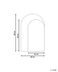 Miniatyrbilde 3 av 6: Veggspeil Brun 58 x 99 cm Oval form Hengende Veggdekorasjon Moderne design