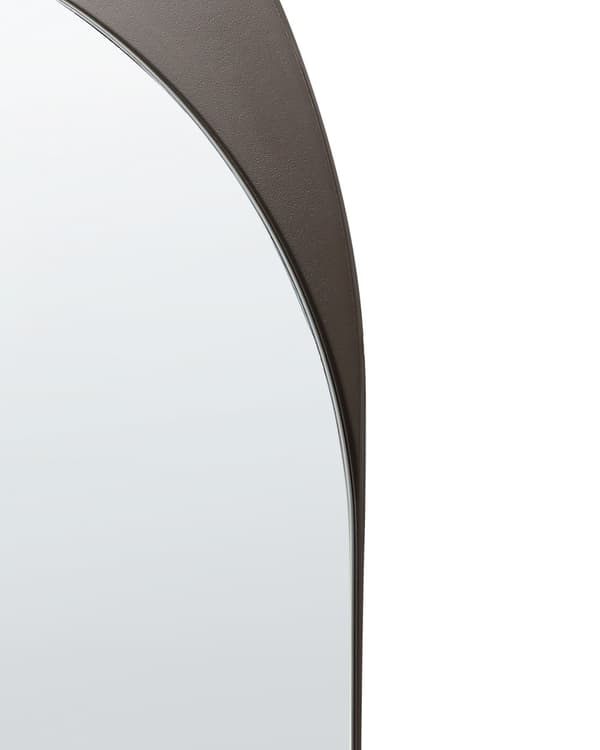 Veggspeil Brun 58 x 99 cm Oval form Hengende Veggdekorasjon Moderne design
