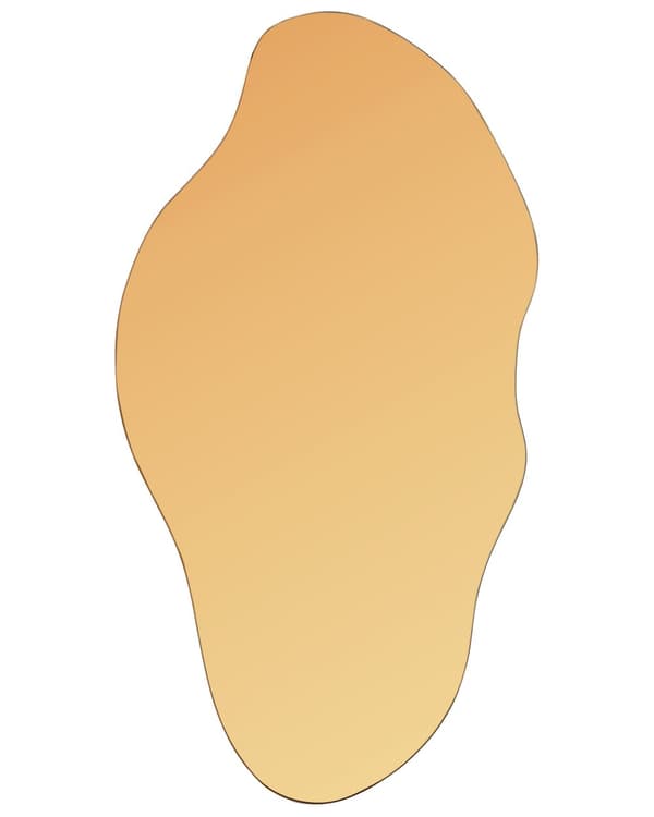 Veggspeil Brun 46 x 90 cm Uregelmessig form Hengende Gangdekorasjon Moderne