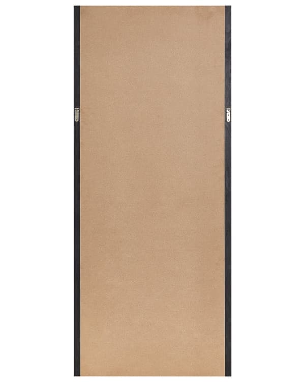 Veggspeil Svart Paulownia Tre Ramme Glass 175 x 75 cm Uregelmessig Dekorativt Veggspeil Moderne Stil