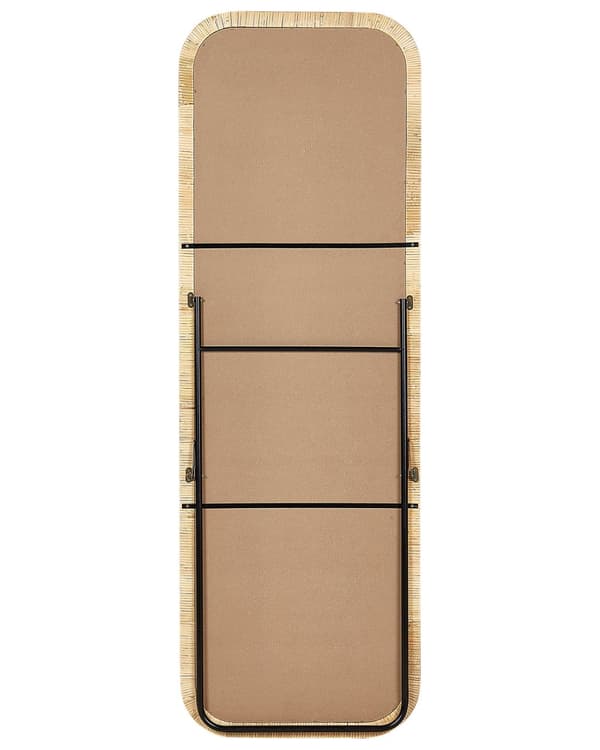 Stående Speil Naturrotting 150x50 cm Rektangulær Boho Stil Stue Soverom Hjem Tilbehør Elegant