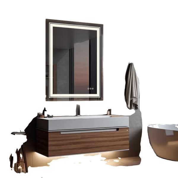 LED Badeværelsesspejl, Dæmpbar Touch Sensor, Anti-dug Funktionalitet,700x900mm 600X800mm