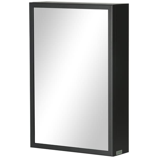Rootz Spegelskåp - Väggmonterad Organizer - Badrumsförvaring - Utrymmesbesparande - Rostfria gångjärn - Rostfritt stål - 40cm x 12cm x 60cm