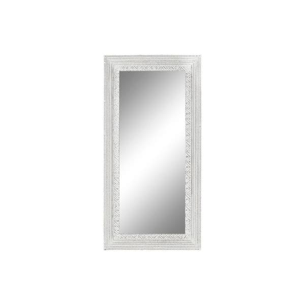 Väggspegel Home ESPRIT Vit Indier Avskalad 87 x 4 x 175 cm