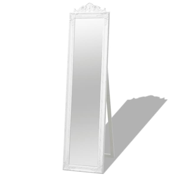Fristående spegel barockstil 160x40 cm vit