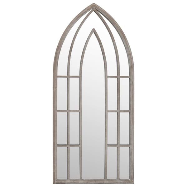 Trädgårdsspegel sand 100x45 cm järn för utomhusbruk