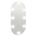 Miniatyrbild 2 av 2: Spegel med LED-lampor 80x40 cm glas oval