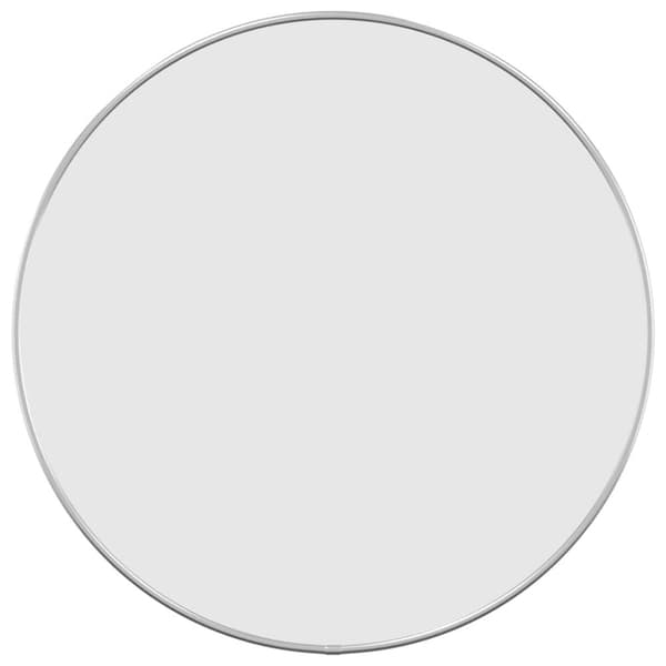 Väggspegel silver Ø 50 cm rund